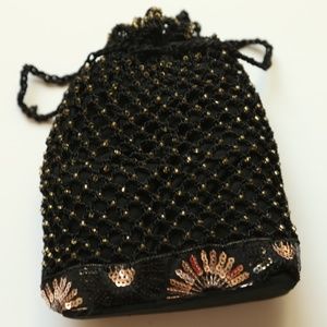 !!HOST PICK !! NWT Black Crocheted Lined Potli Bag